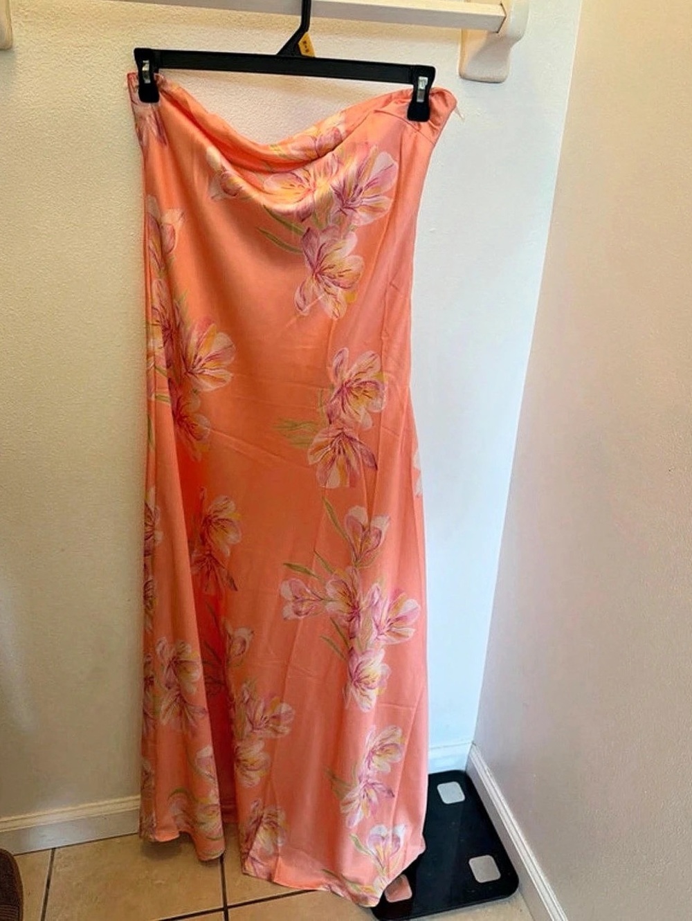 Paper Heart Floral Draped Maxi Dress in Pink Size XL NWT
